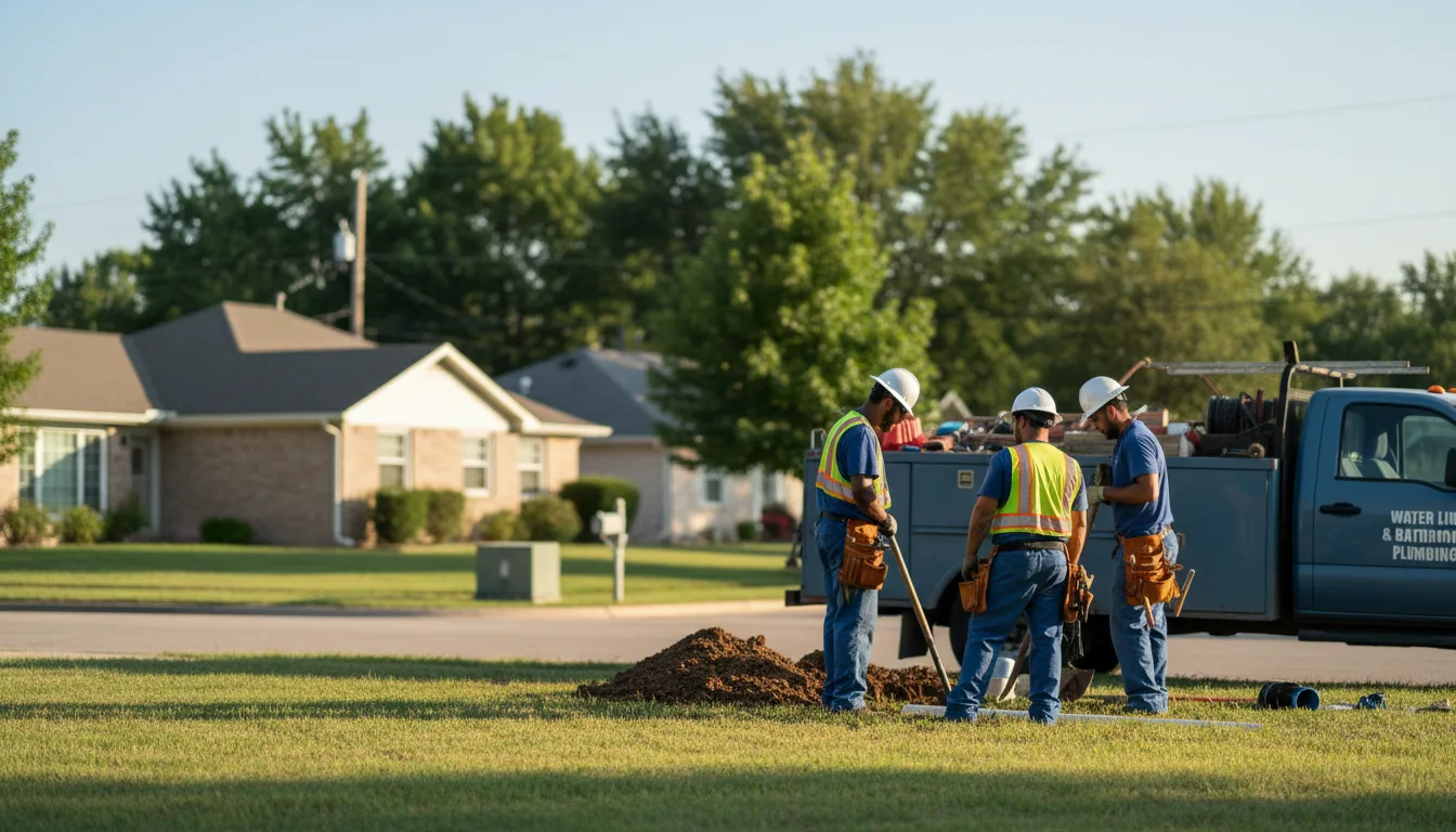 Residential water line and bathroom plumbing service in Bude, MS